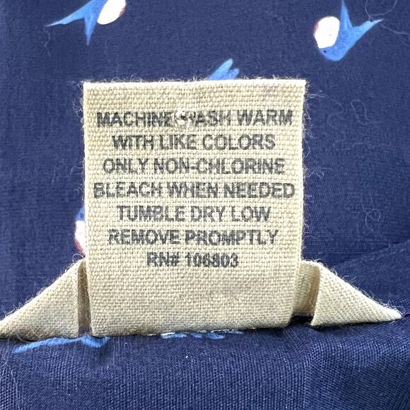 Duluth Trading Co Button Up Novelty Bird Print Tunic Shirt Dress Blue Womens - Picture 10 of 10